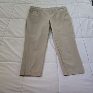 Croft & Barrow Women's Cropped Tan Pants
